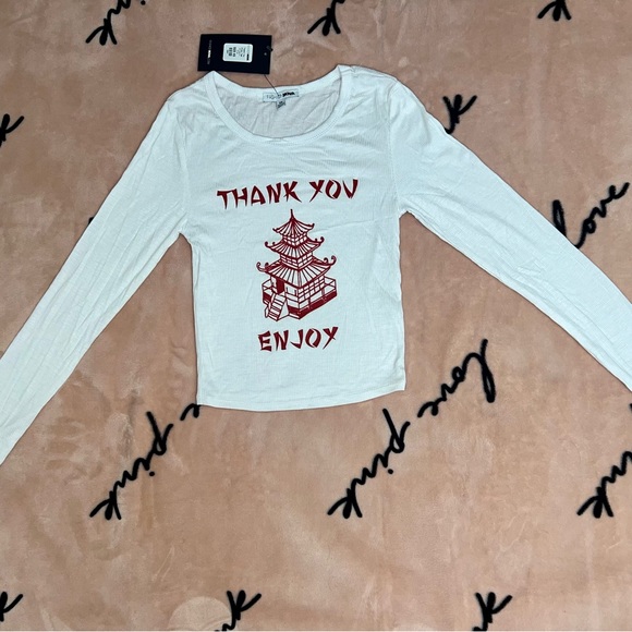 🌹NEW with tags ~Thank You Enjoy Tee size XS - Picture 2 of 8